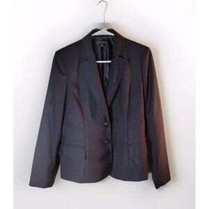 Anne Klein Blazer 8 Pockets Shoulder Pads Professional Black